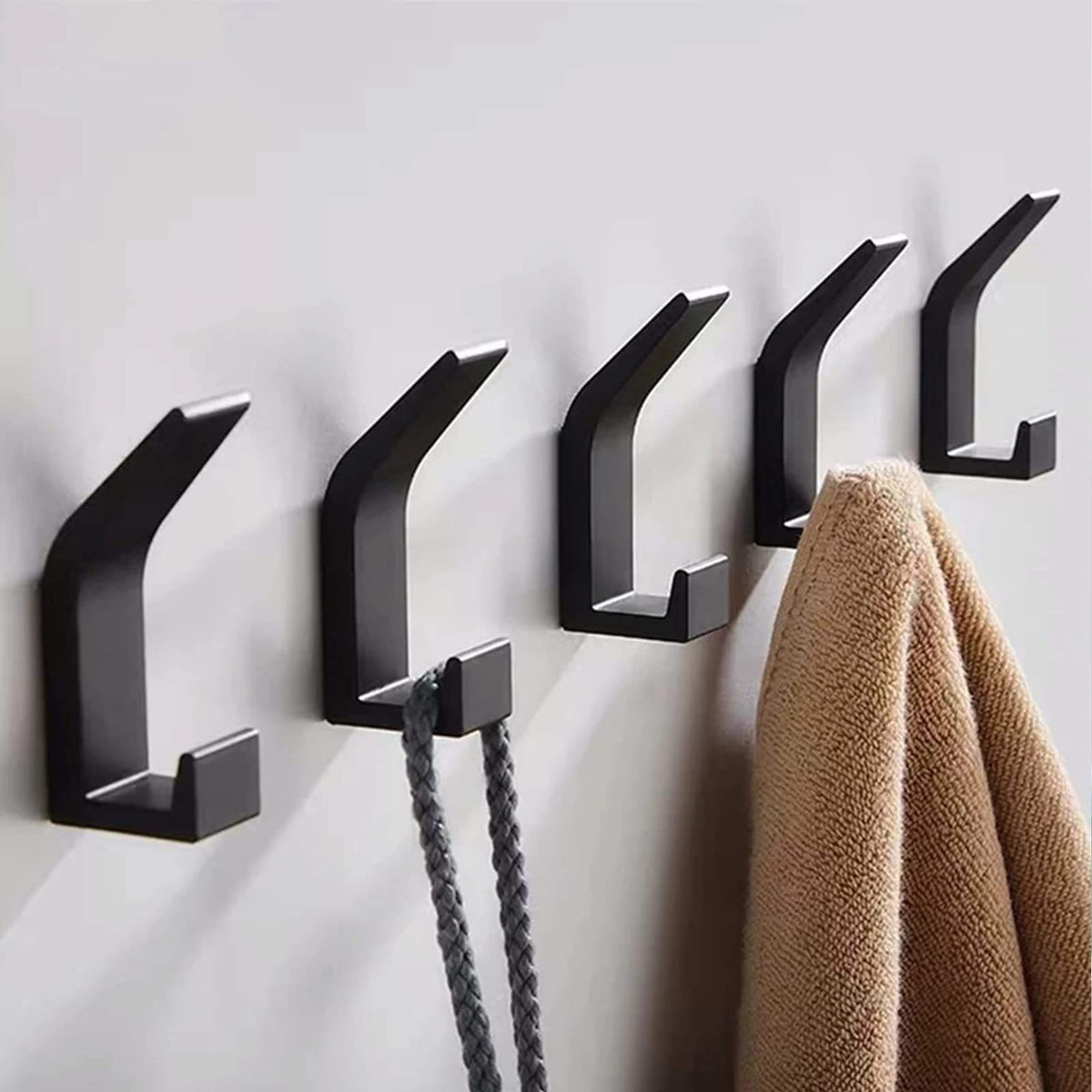 Sleek 5-Pack Adhesive Coat Hooks for Effortless Organization