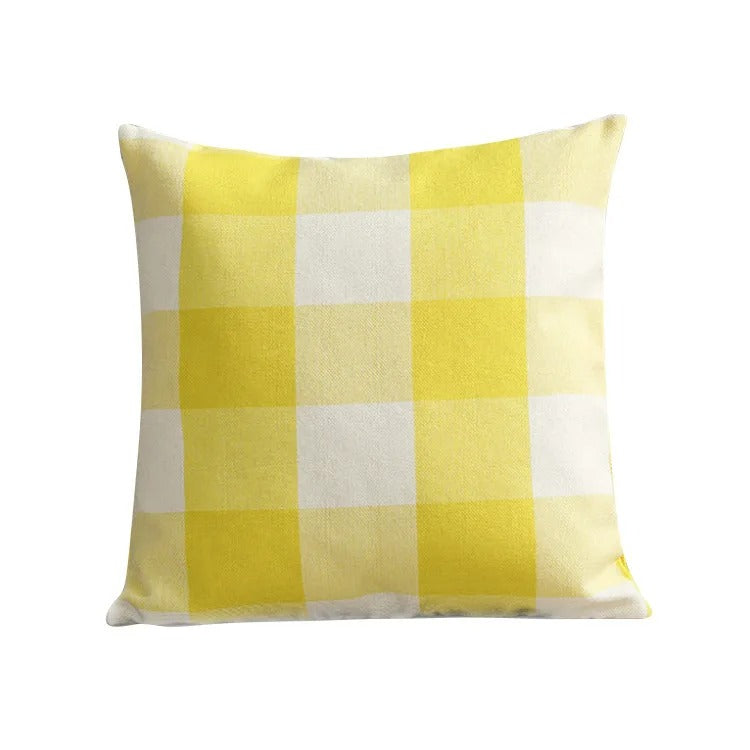 Plaid Cushion Cover with Autumn Check – Rustic Home Decor