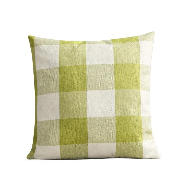 Plaid Cushion Cover with Autumn Check – Rustic Home Decor