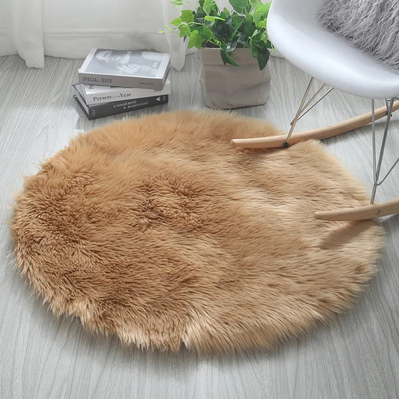 Cozy Round Area Rug - Soft Polyester Fiber for Every Room
