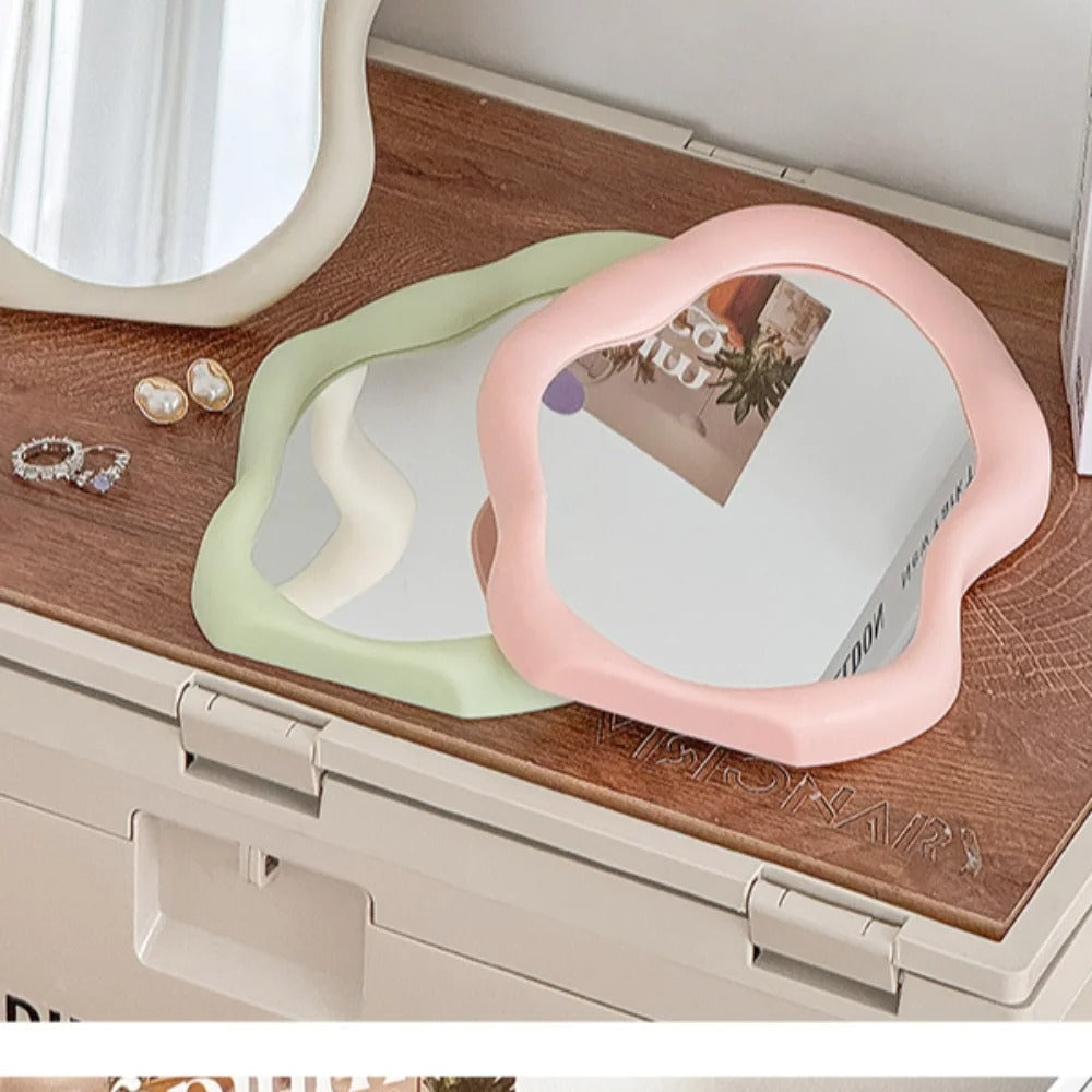 Artistic Distortion Wall Mirror - Unique Silver Accent