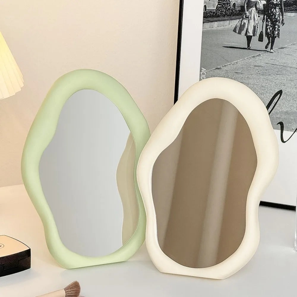 Artistic Distortion Wall Mirror - Unique Silver Accent