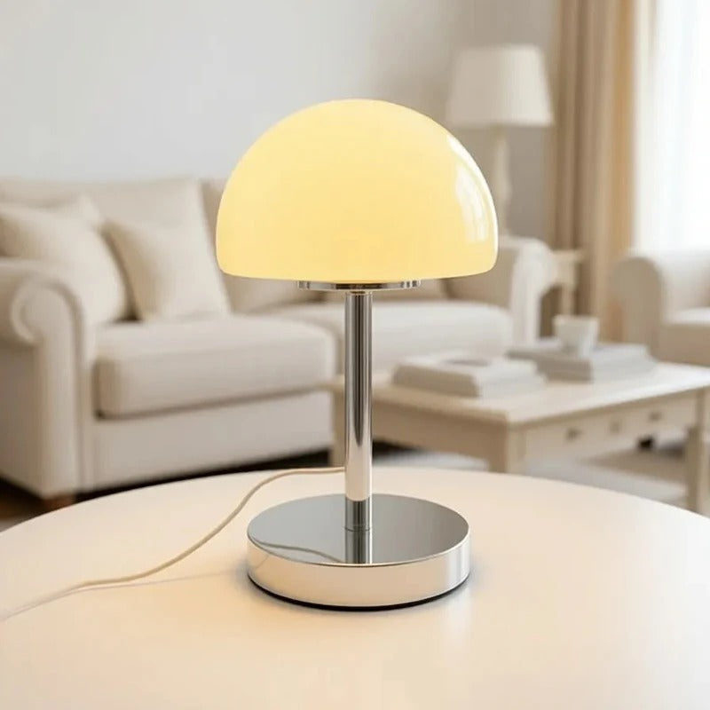 Charming Glass and Metal Adjustable Shade LED Table Lamp