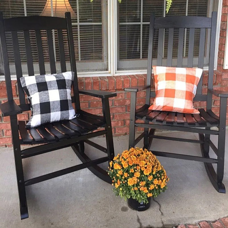 Plaid Cushion Cover with Autumn Check – Rustic Home Decor