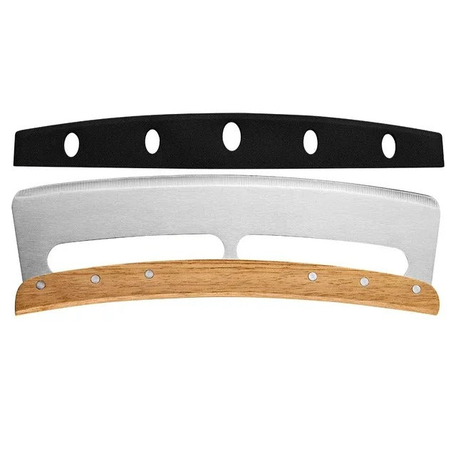 Curved Stainless Steel Blade Pizza Cutter (35 cm) - Large Size