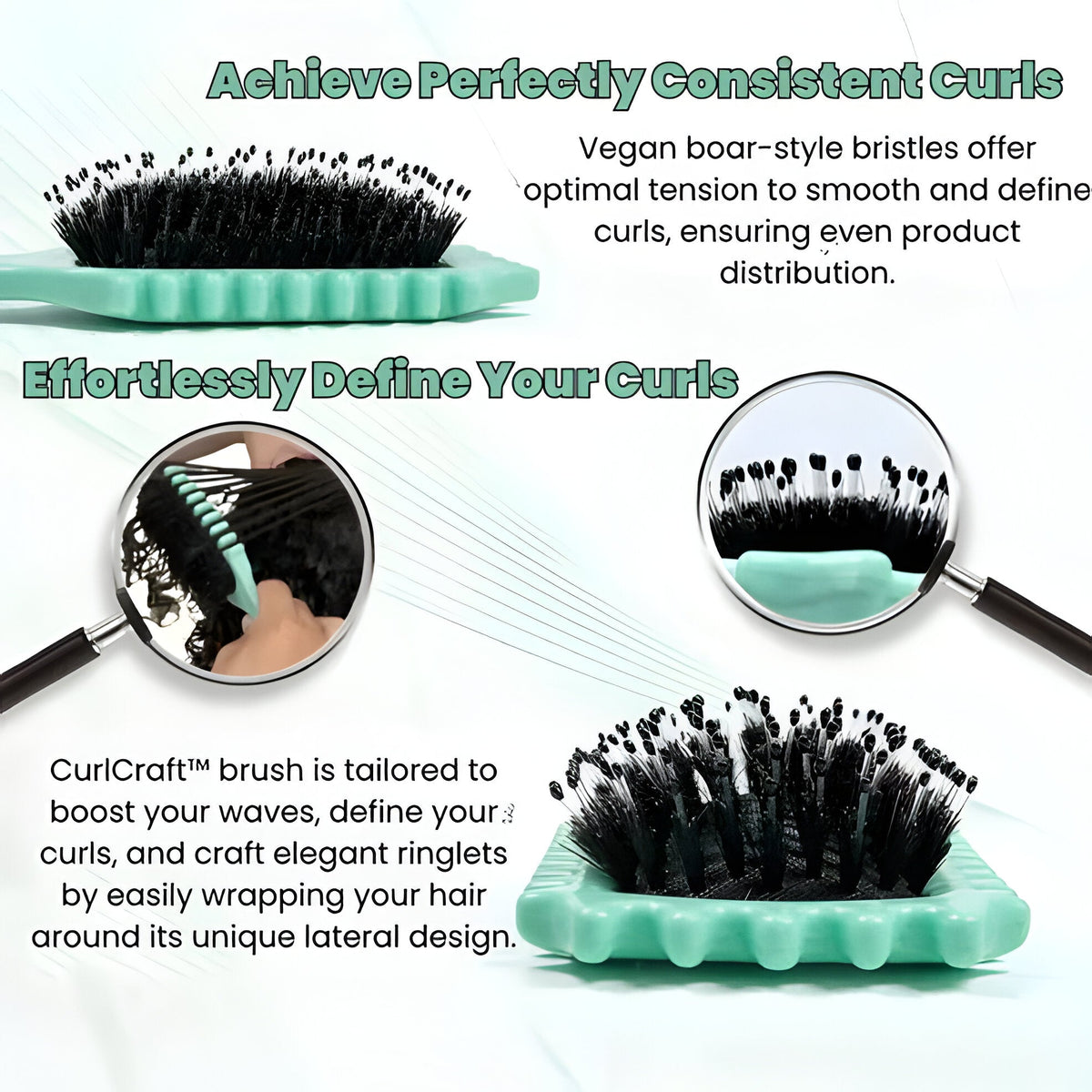 CurlCraft Detangling Brush for Perfect Curls