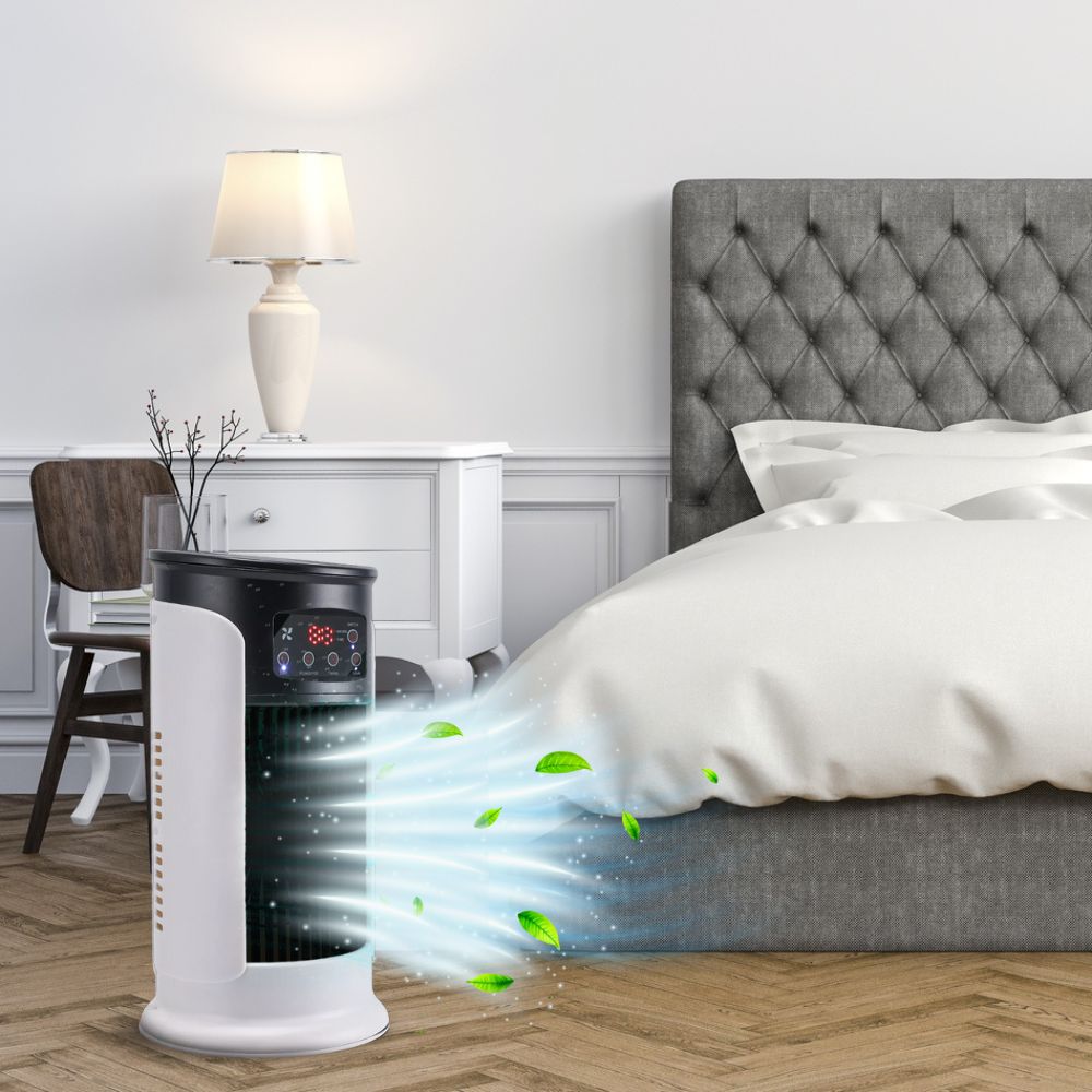 BreezeMate Compact Air Cooler – 18W Personal Fan with Mist & Mobility
