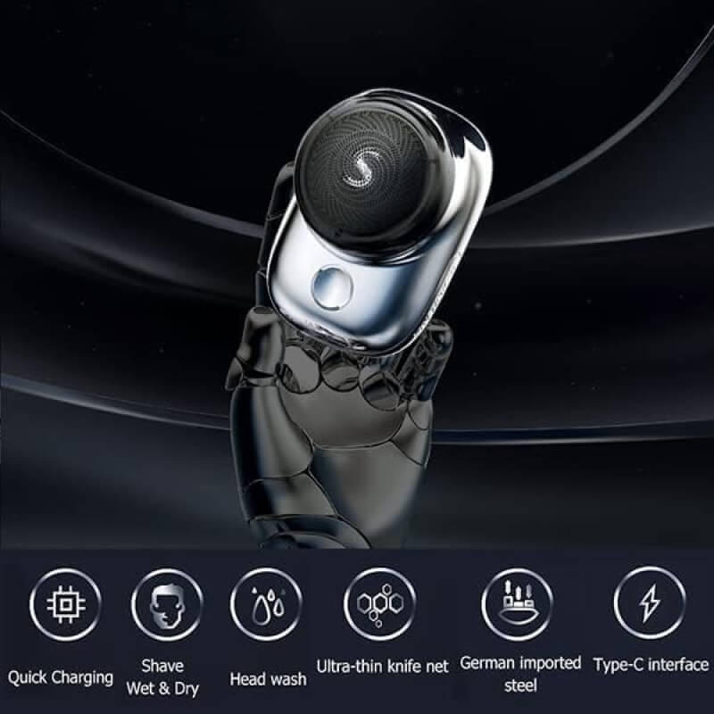 Precision Pro Rechargeable Shaver for Men – 6 Blades & 7200 RPM
