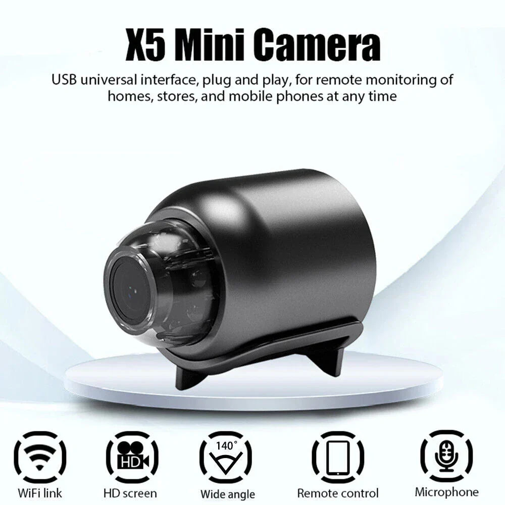 Compact Smart Security Camera with Enhanced Night Vision