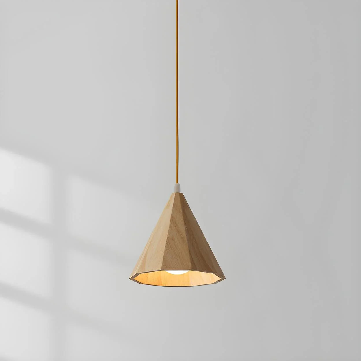 Triad Wood Cone Pendant Light for Modern Spaces