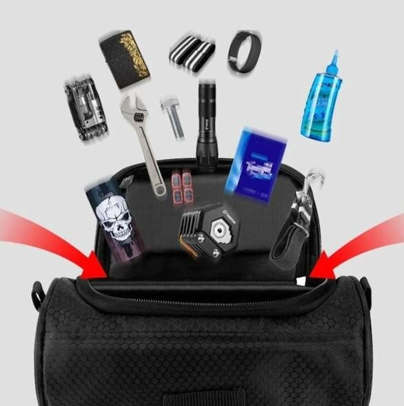 Versatile Touchscreen Bicycle Handlebar Organizer