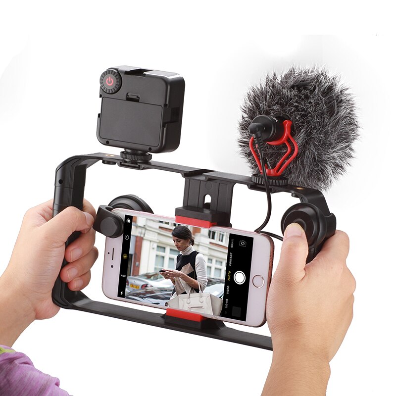 Pro Video Stabilizer for Smartphones with Integrated Lighting