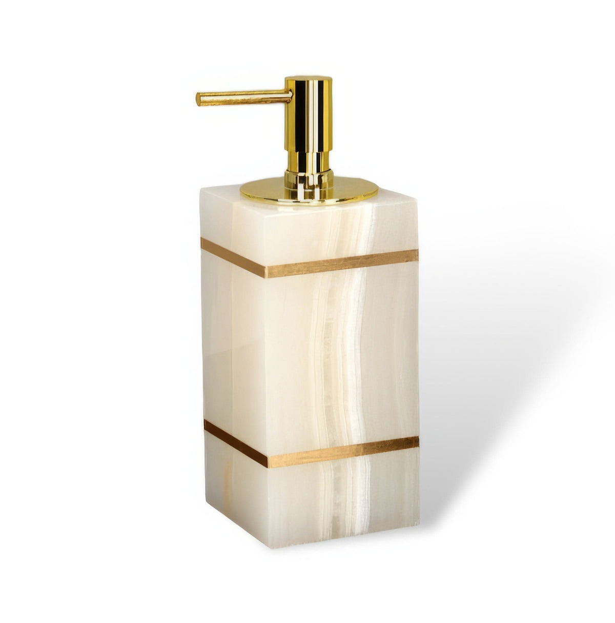 Sleek Marble-Inspired Cup with Elegant Gold Trim for Bathrooms