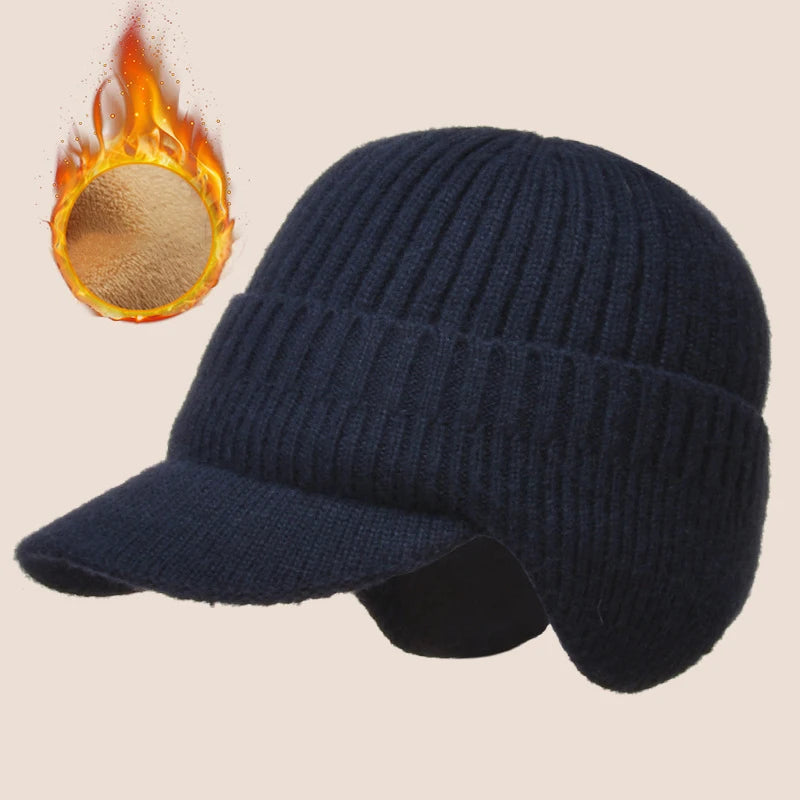 Men's Cozy Knit Ear Protection Winter Beanie