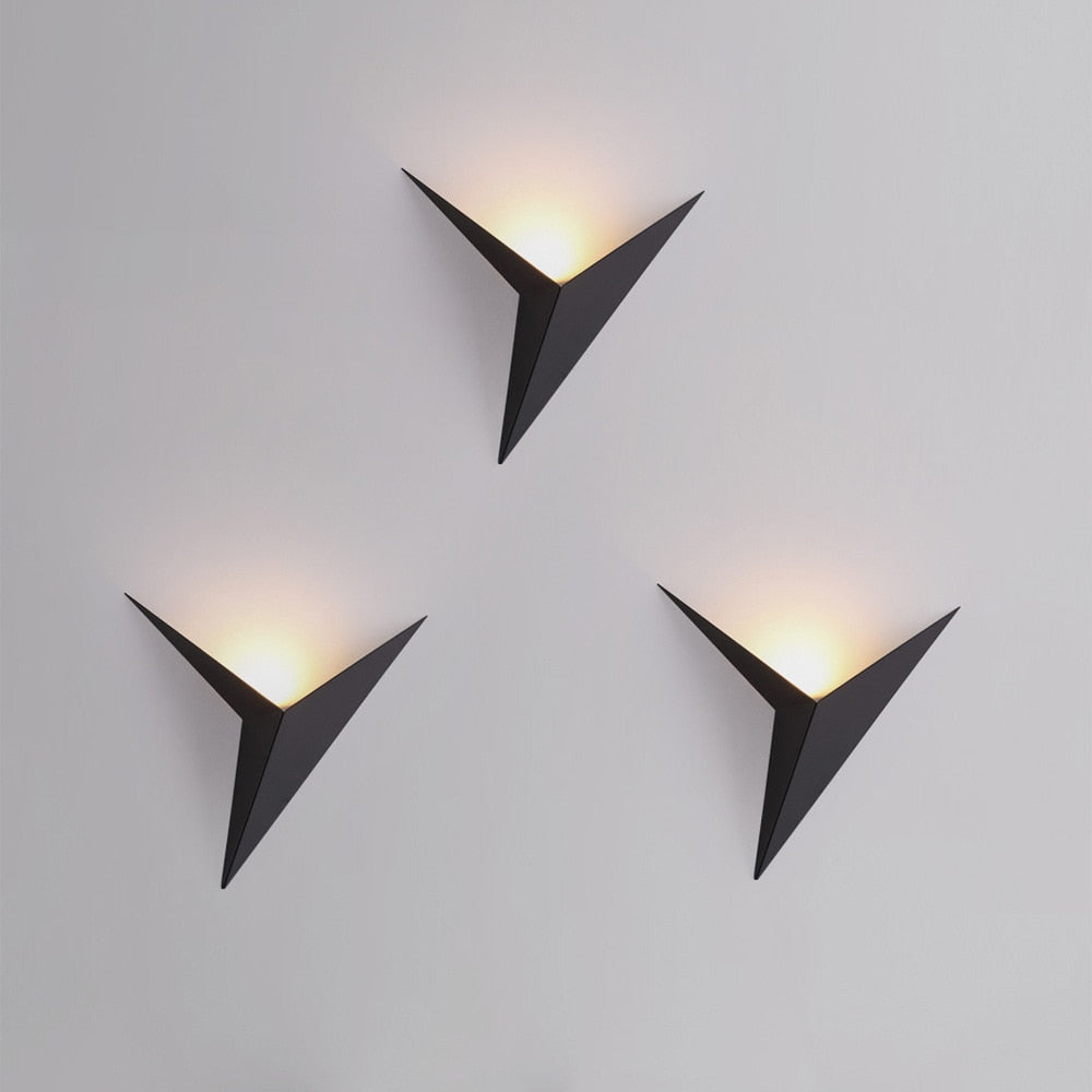 Triangular Contemporary Wall Light Fixture