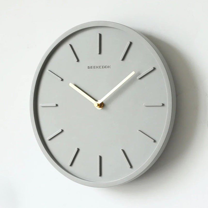 Metal Pendulum Cement Wall Clock - Tundra Design