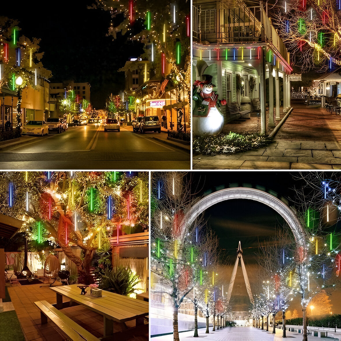 Enchanting Falling Snow LED String Lights (Set of 8)
