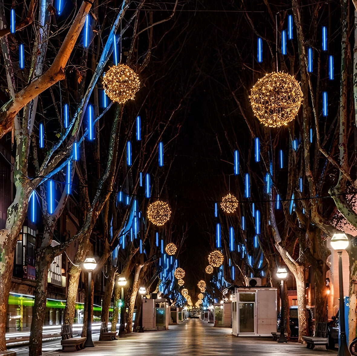 Enchanting Falling Snow LED String Lights (Set of 8)