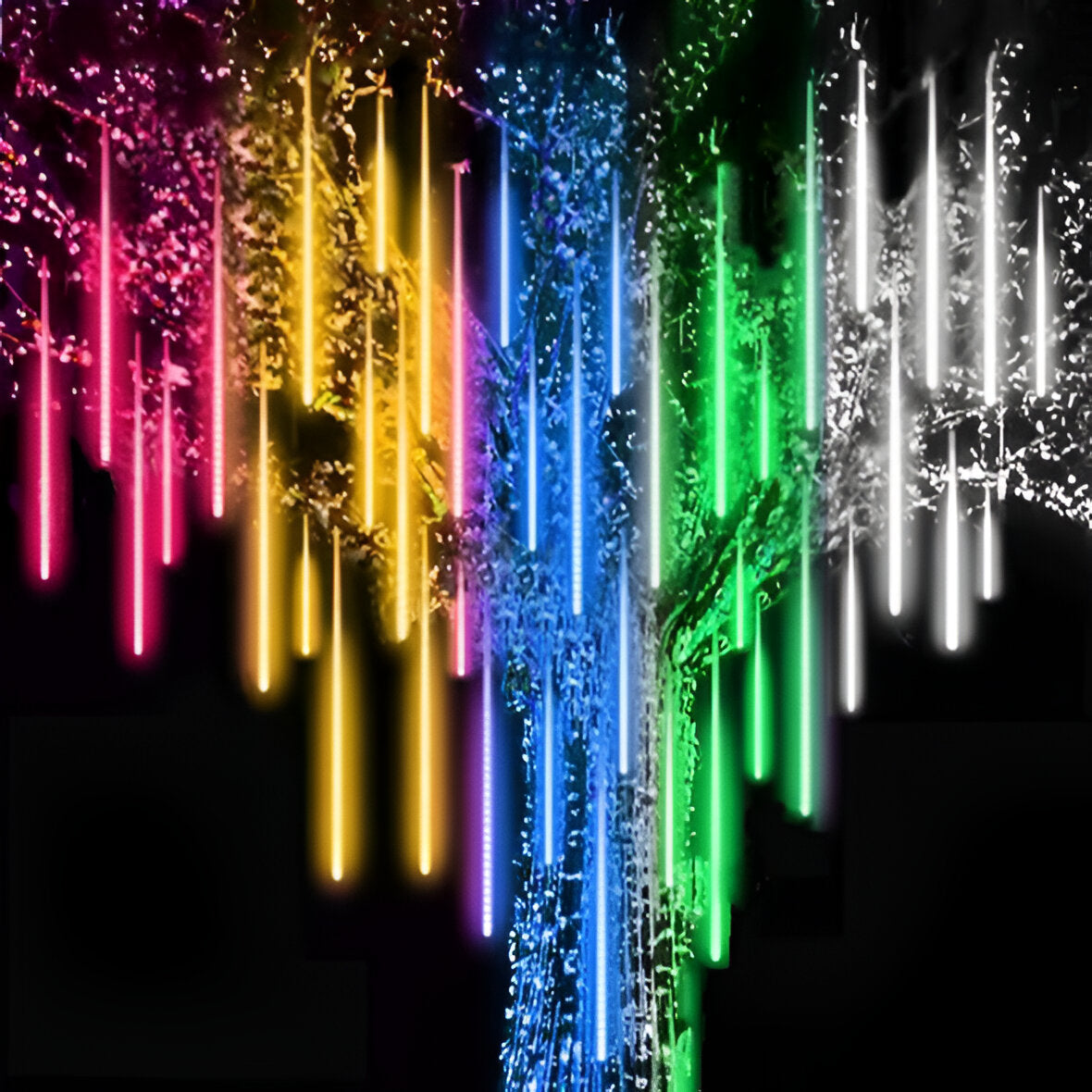 Enchanting Falling Snow LED String Lights (Set of 8)