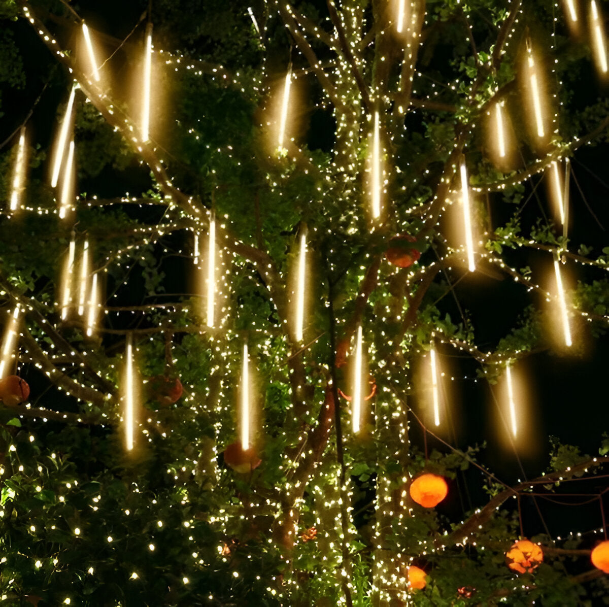 Enchanting Falling Snow LED String Lights (Set of 8)