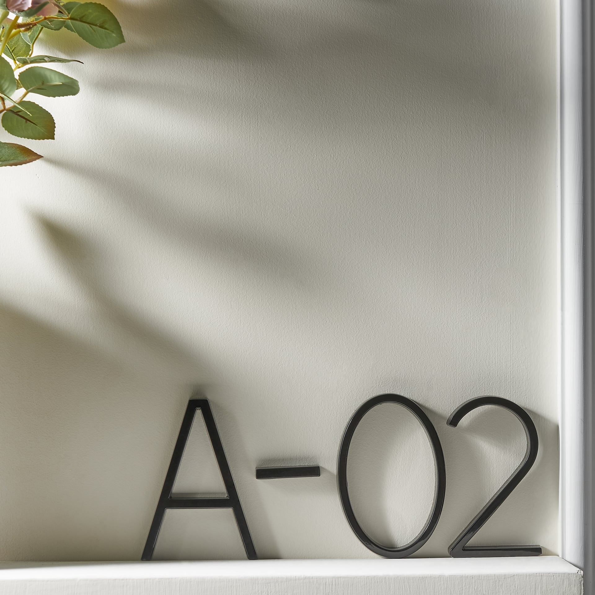 Floating Black House Numbers in Contemporary Style