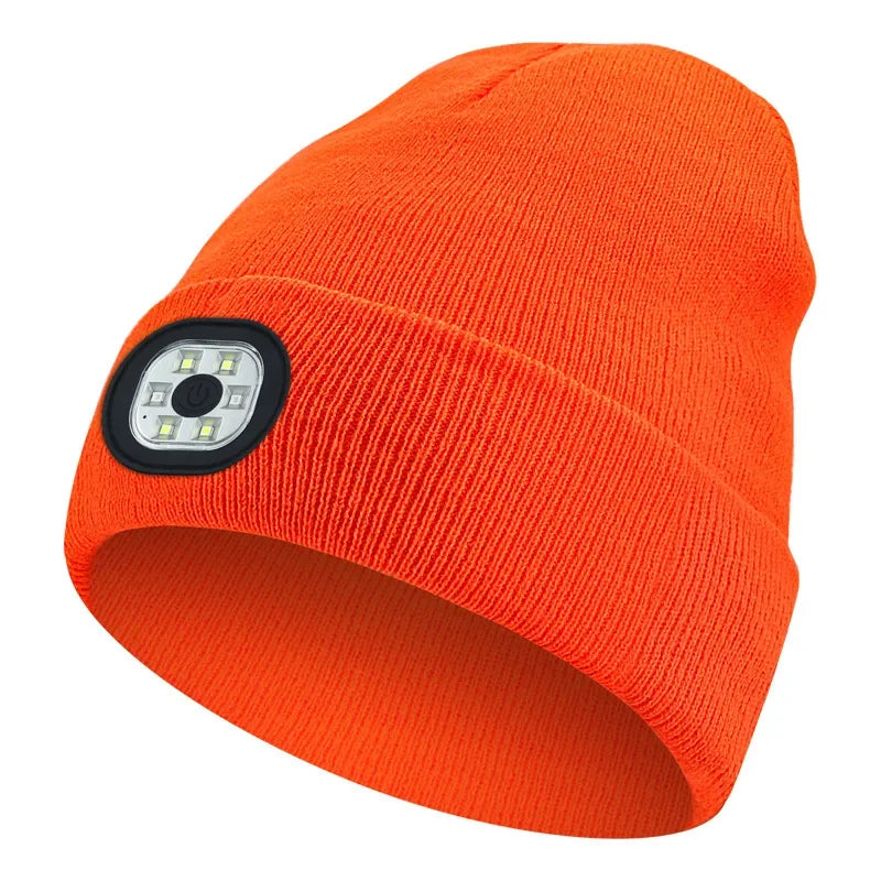 Illuminated Winter Beanie with Rechargeable LED Lights
