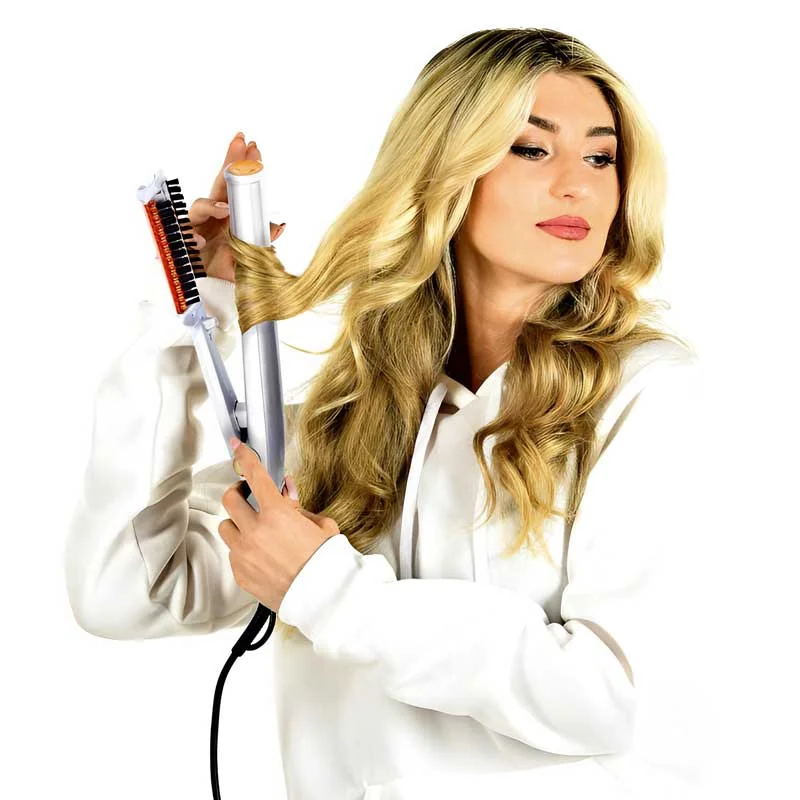 Versatile 2-in-1 Rotating Hair Styling Brush