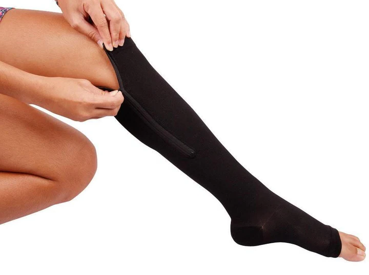Zippered Supportive Compression Socks for Enhanced Comfort 20-30 mmHg