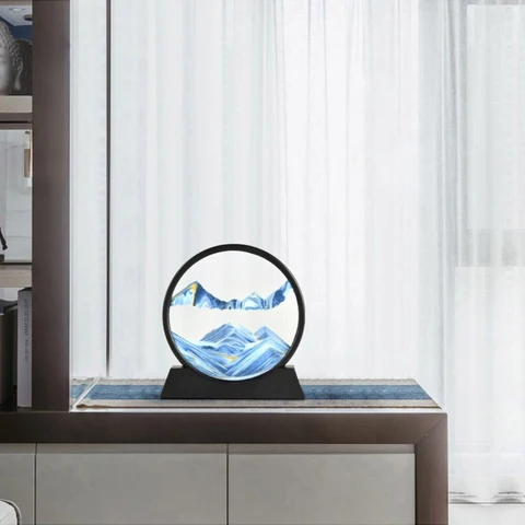 Dynamic Coastal Sand Art Display