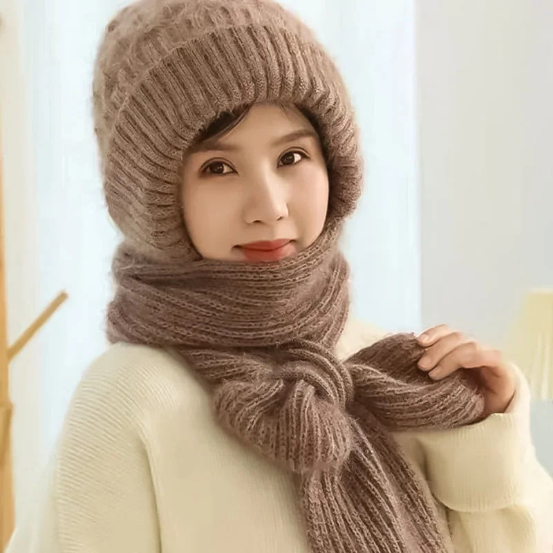 Ladies' Ultimate Winter Ear Warmth and Wind Blocker Hat Scarf