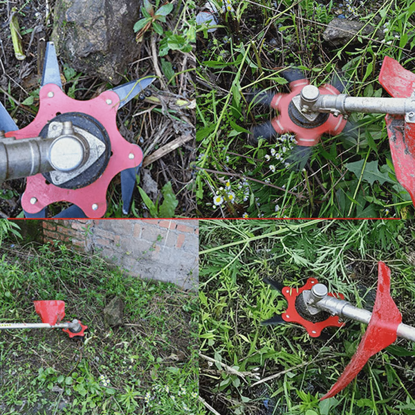 Precision 6-Blade Trimmer Attachment for Effortless Weeding