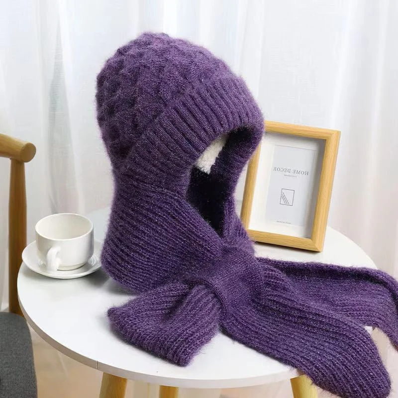 Ladies' Ultimate Winter Ear Warmth and Wind Blocker Hat Scarf
