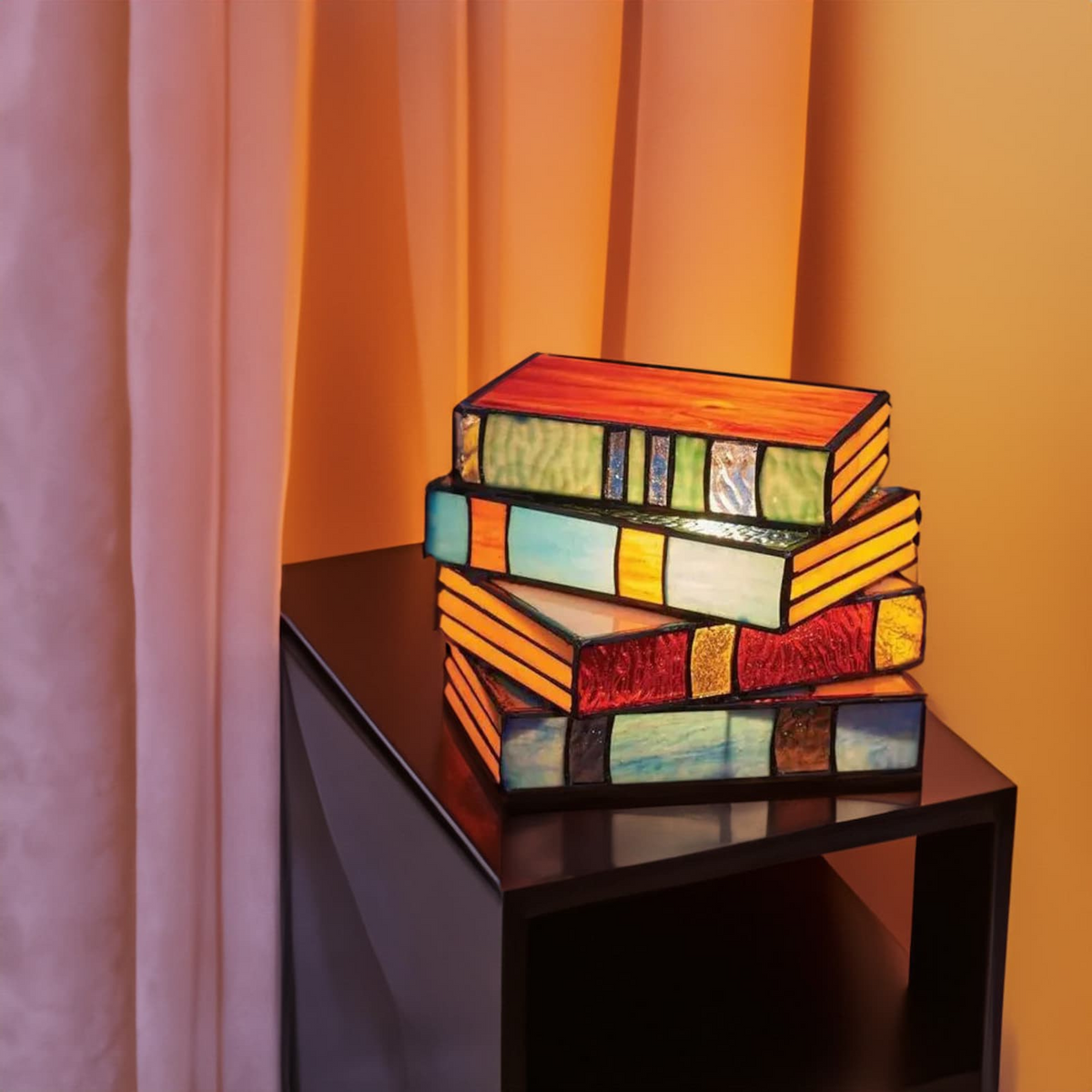 Literary Glow: Stained Glass Book Lamp
