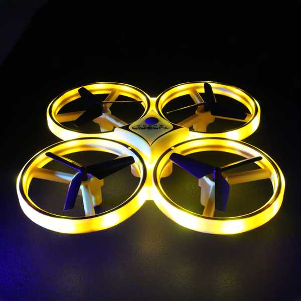 Gesture-Controlled Flying Drone with Colorful LED Lights