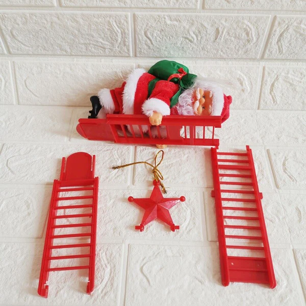 Animated Holiday Santa Climber for Festive Decor