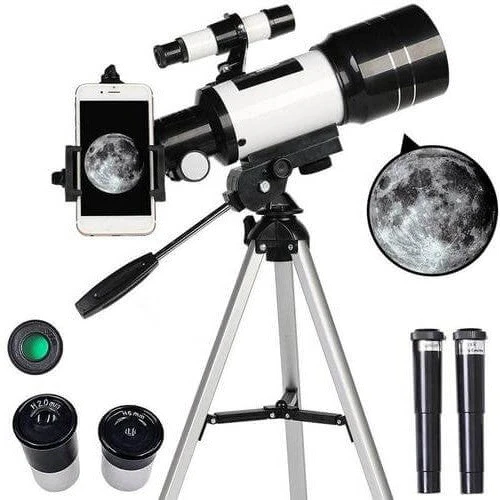 Compact Stargazer Telescope with Tripod - 150x Magnification