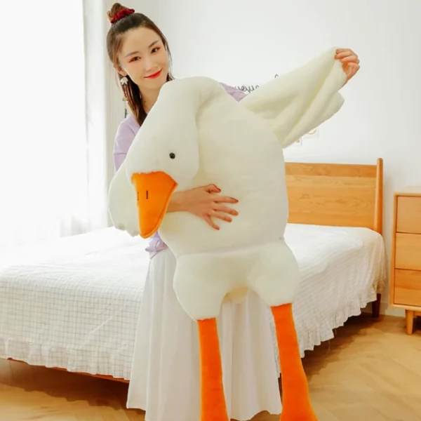 Cozy White Goose Plush Pillow for Ultimate Comfort