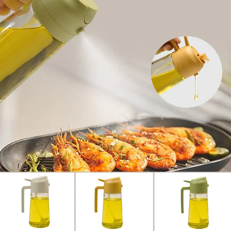 Dual-Function Glass Oil Sprayer and Dispenser