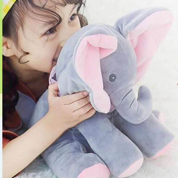 CuddleBuddy Interactive Elephant Plush Toy