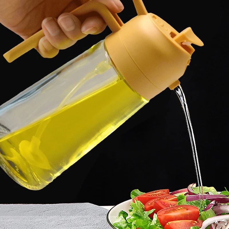 Dual-Function Glass Oil Sprayer and Dispenser
