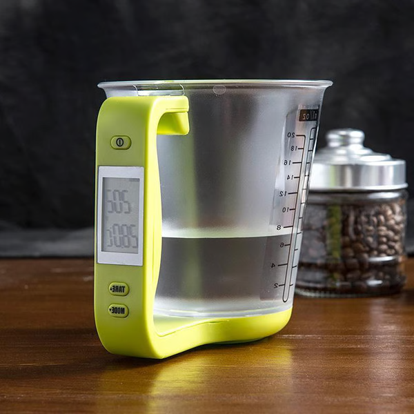 All-in-One Digital Measuring Cup with Scale & Thermometer