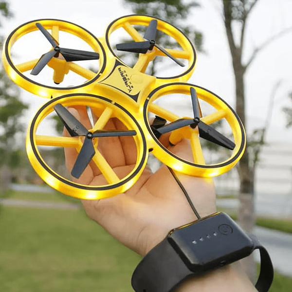 Gesture-Controlled Flying Drone with Colorful LED Lights