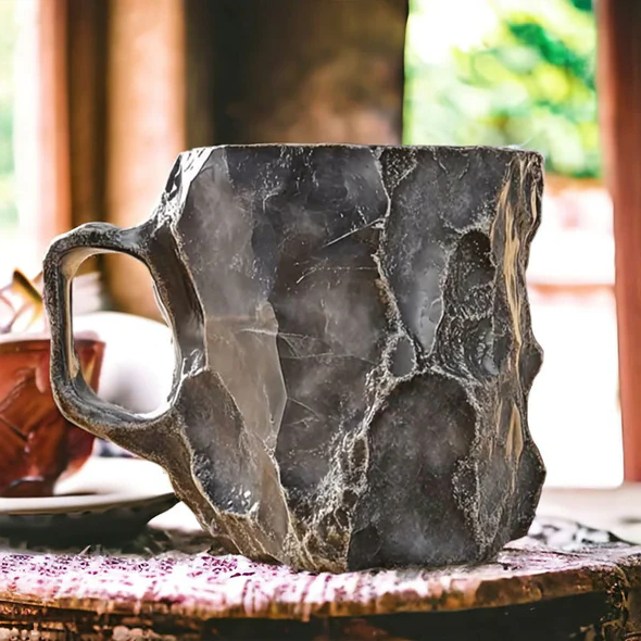 Luminous Gemstone Coffee Mug – 10.14 oz Textured Drinkware