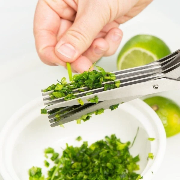 QuickSlice 5-Blade Herb Scissors for Effortless Chopping