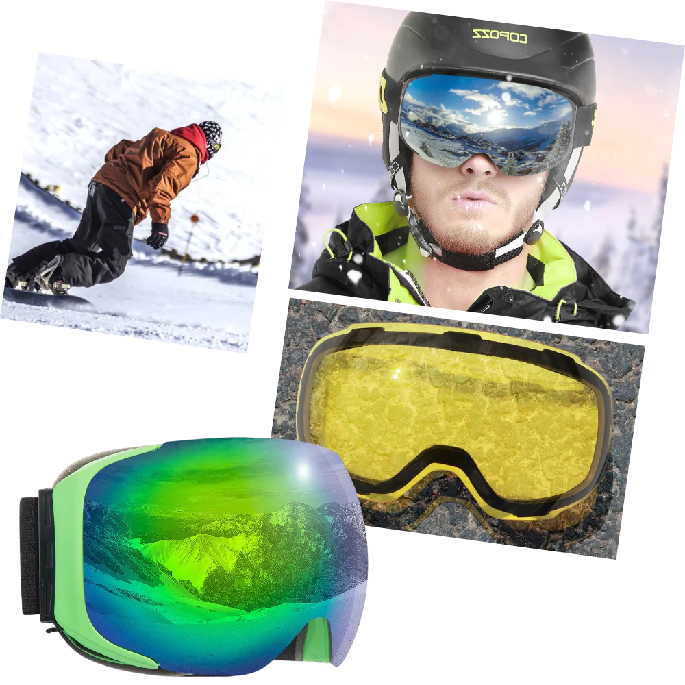 Ultimate Snow Sports Goggles with Dual Lens Set