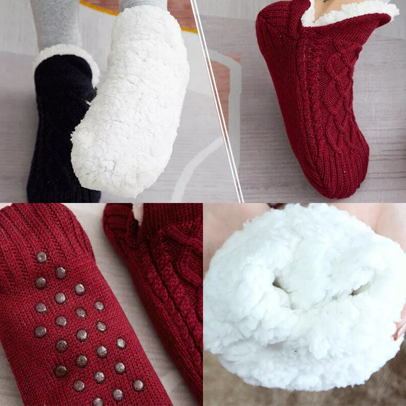 Cozy Grip Socks for Women - Fleece-Lined Indoor Comfort