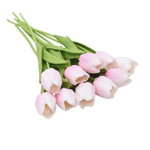Vibrant 10-Pack Faux Tulip Blooms for Home Décor