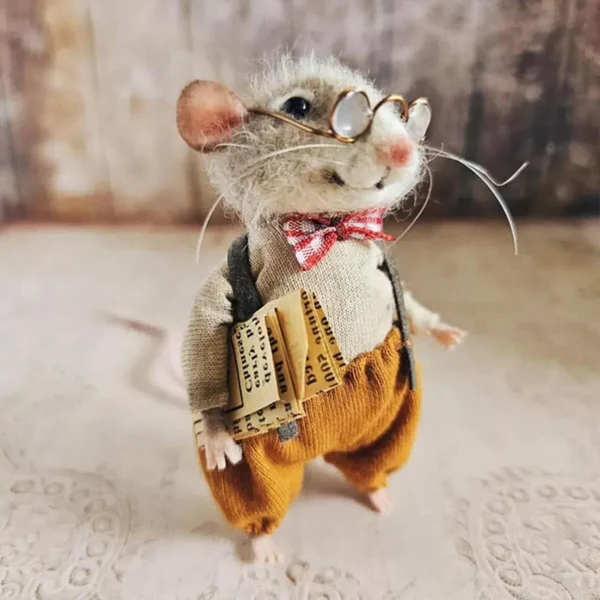 Charming Mouse Needle Felting Craft Kit for Seasonal Fun