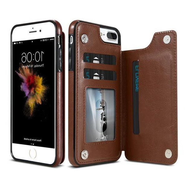 Elegant Leather Wallet Case for iPhone