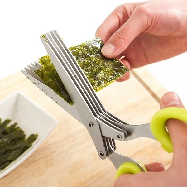 QuickSlice 5-Blade Herb Scissors for Effortless Chopping
